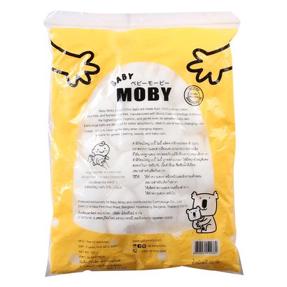 Bông gòn đa năng cho bé Moby Baby 100g, bông miếng cao cấp tiện lợi cho trẻ - Monnie Kids