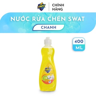 Nước Rửa Chén Swat Hương Chanh Siêu Sạch Chai 400ml Nhỏ Gọn