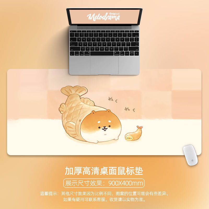 Tấm Lót Chuột Và Bàn Phím Máy Tính Dày Dặn Hình Shiba Inu Dễ Thương