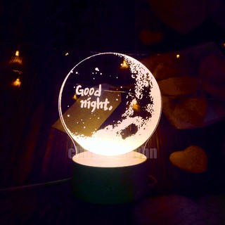 Đèn ngủ 3d GOOD NIGHT, đèn trang trí, quà tặng sinh nhật, quà tặng tình yêu