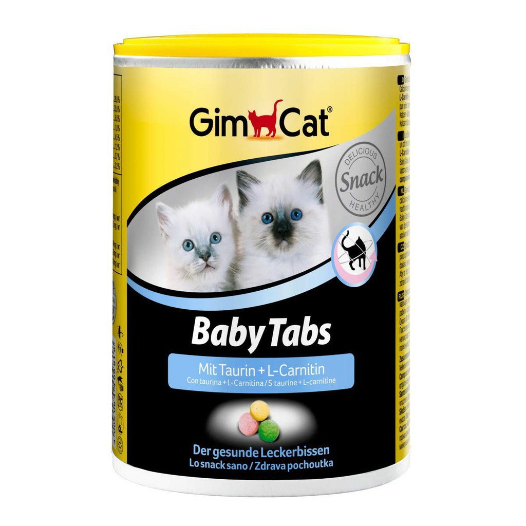 GIMCAT BABY TABS - DINH DƯỠNG CHO MÈO CON DƯỚI 12 THÁNG TUỔI - TÚI ZIP 24 VIÊN