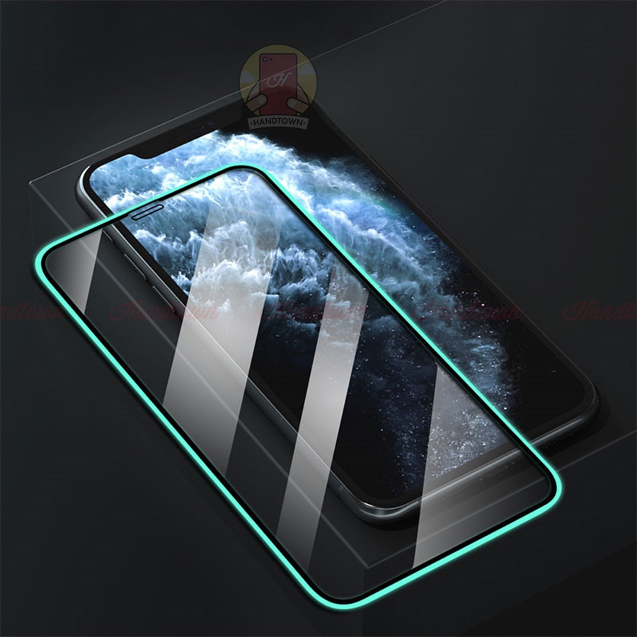 Cường Lực Viền Dạ Quang Phát Sáng Ip 13 12 6 6s 7 7s 8 8s SE X XR XS Plus Pro+ Pro Max ProMax Mini Full Màn Handtown