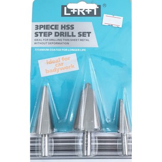 3-30.5mm bộ mũi khoan chóp nón 3 chi tiết l+r+t
