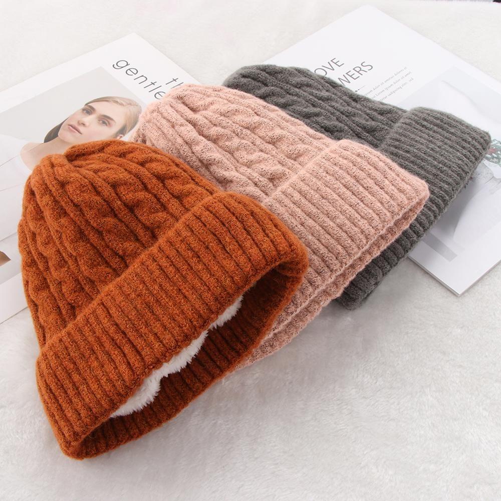 OKDEALS Wool Knitted Beanies Women Men Winter Warm Soft Slouchy Bonnet
