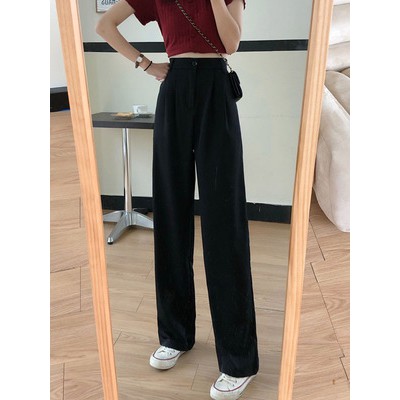 Quần Nữ Cạp Cao Ống Rộng Vải Suông Phong Cách Công Sở | BigBuy360 - bigbuy360.vn