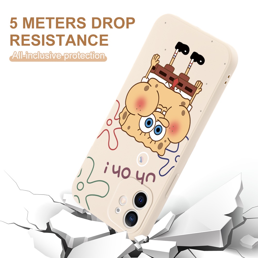 Ốp Điện Thoại Chống Rơi Hình SpongeBob Cho Samsung Galaxy A7 2018 A50 A30S A50S A30 A20 M10S A10S M01S