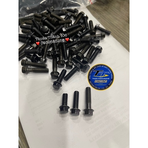 Ốc 6ly đen đầu T8 gắn Yaz - Giá 1 con