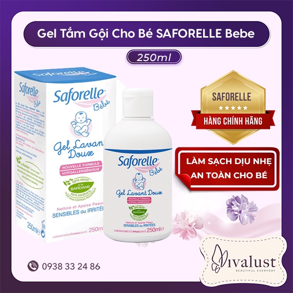 Gel Tắm Gội Dịu Nhẹ Cho Bé SAFORELLE Bébé Gentle Cleansing Gel