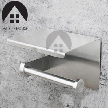 Giá treo giấy vệ sinh inox 304 Dack D House, có kèm miếng dán keo 3M và bộ ốc vít siêu chắc chắn, gia dụng cao cấp