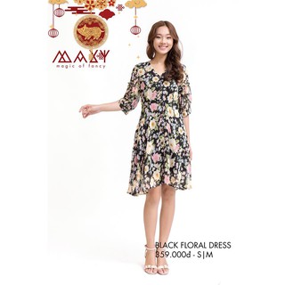 MAXY - ĐẦM BLACK FLORAL - HÌNH THẬT