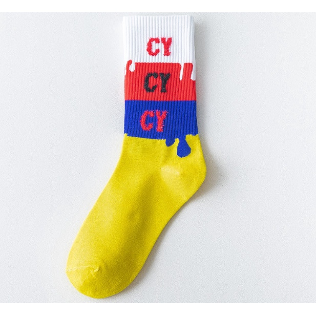 Vớ Tất cao cổ Nam Nữ chữ CY phong cách trẻ trung và năng động.