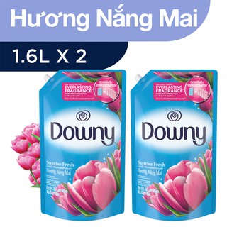 Hai túi tước xả vải Downy Nắng mai túi 1.6L