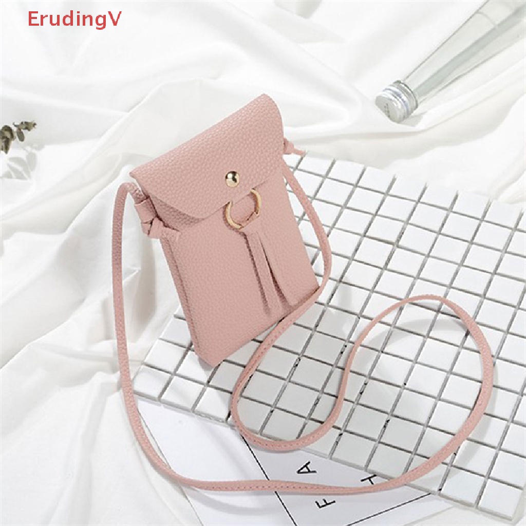 Túi Đeo Chéo Mini Nắp Gập Màu Trơn Đơn Giản Dùng Đựng Điện Thoại Cho Nữ