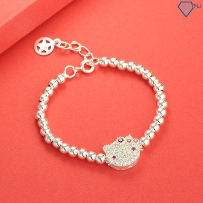 Vòng tay bạc cho bé gái hình Hello Kitty LTT0032 Trang Sức TNJ