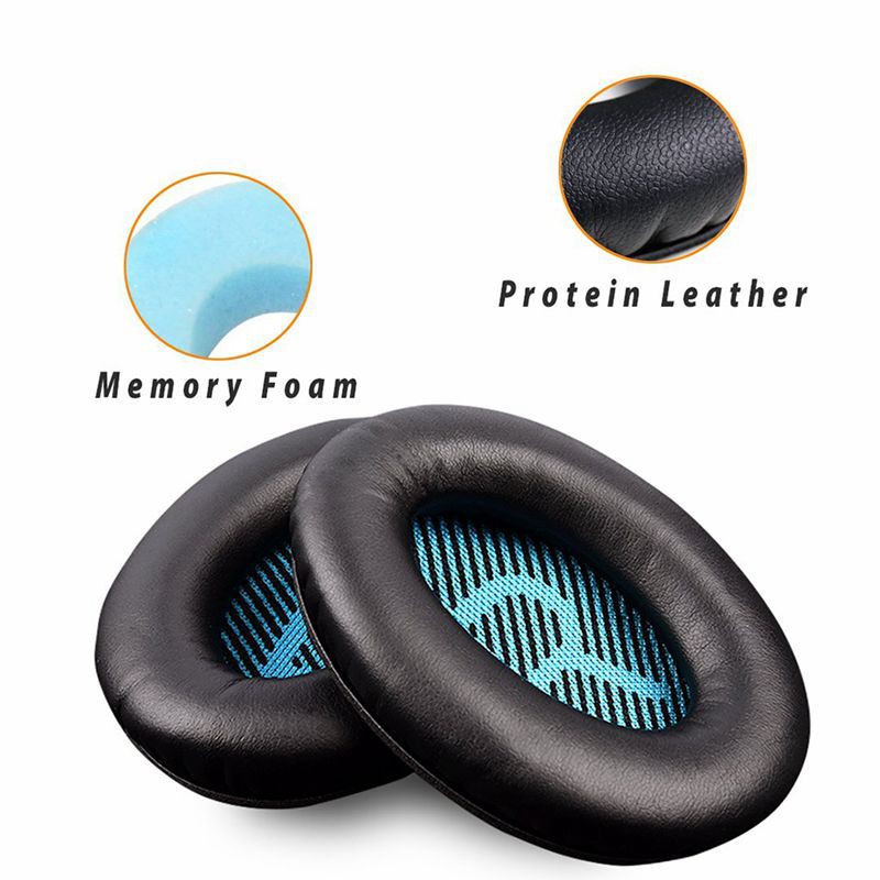 Replacement Earpads Ear Pad Foam Ear Pad Memory Foam Replacement Ear Cushion for Bose, AE2-W headphones. black
