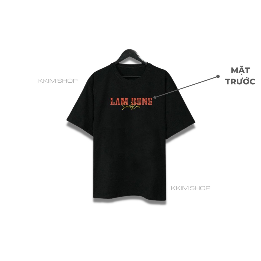 Áo thun tay lỡ LÂM ĐỒNG, Áo phông 63 tỉnh thành Form rộng oversize, chất liệu Cotton KKIMSHOP