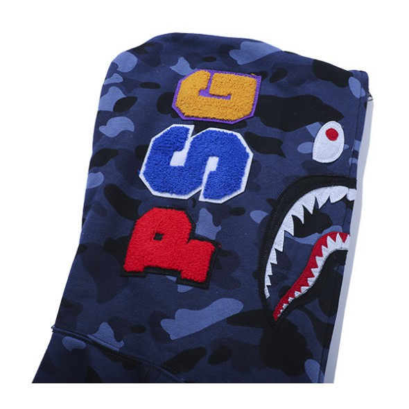 2021 New A Bathing Ape Classic Men And Women Bape X PSG Shark Hoodie Jacket Sweater