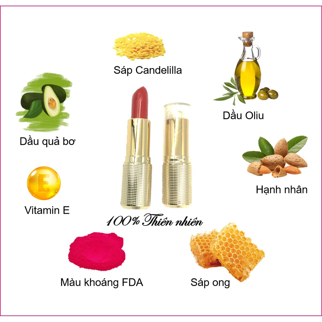 Son Handmade Royal Luxury Matte Lipstick De' Son Garden Siêu Lì 5g Cực Hot 2020  - Mã S11 | BigBuy360 - bigbuy360.vn