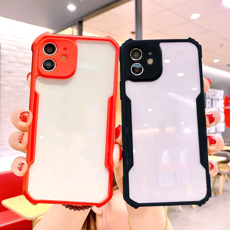 Vỏ cứng chống va đập Crystal Acrylic Tough Armor cho ốp lưng iPhone 11 12 Pro Max XS MAX XR 6s 7 8 plus