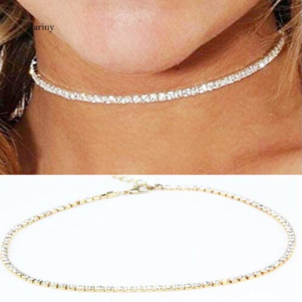 ★Vòng Cổ Choker Đính Đá Lấp Lánh Thời Trang Cho Nữ
