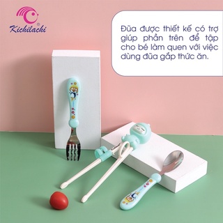 Đũa tập ăn cho bé kèm thìa và dĩa