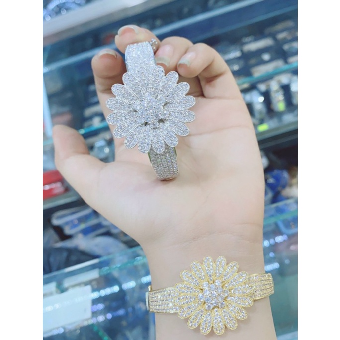 Vòng tay nữ mạ vàng 18k đính xoàn mẫu 128R 10.200822