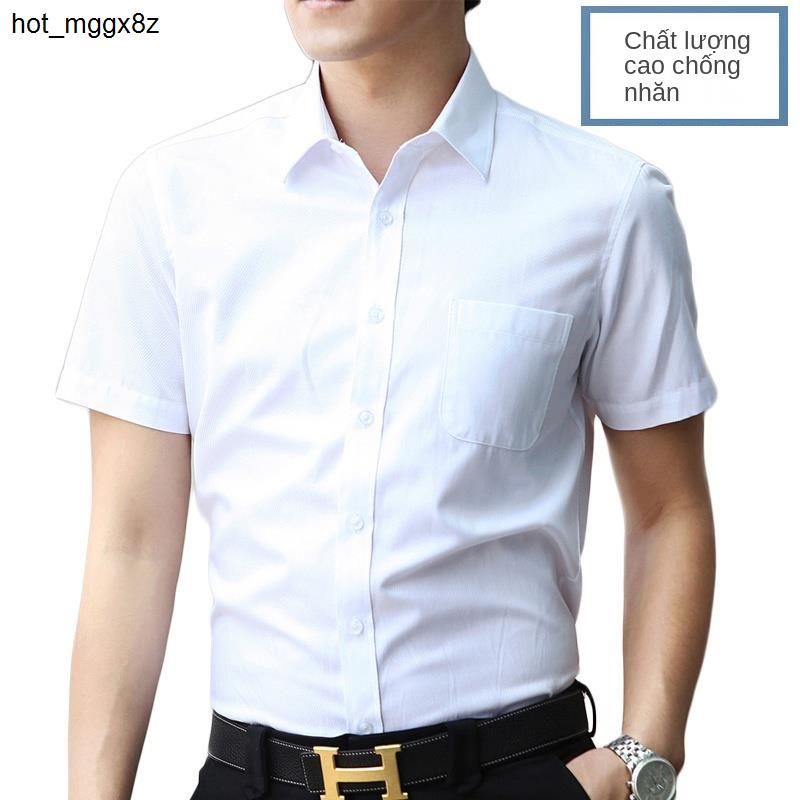 Người mùa hè vỗ béo Cotton Sleeve Cởi áo trắng trắng áo trắng trắng áo s ơ mi áo dài