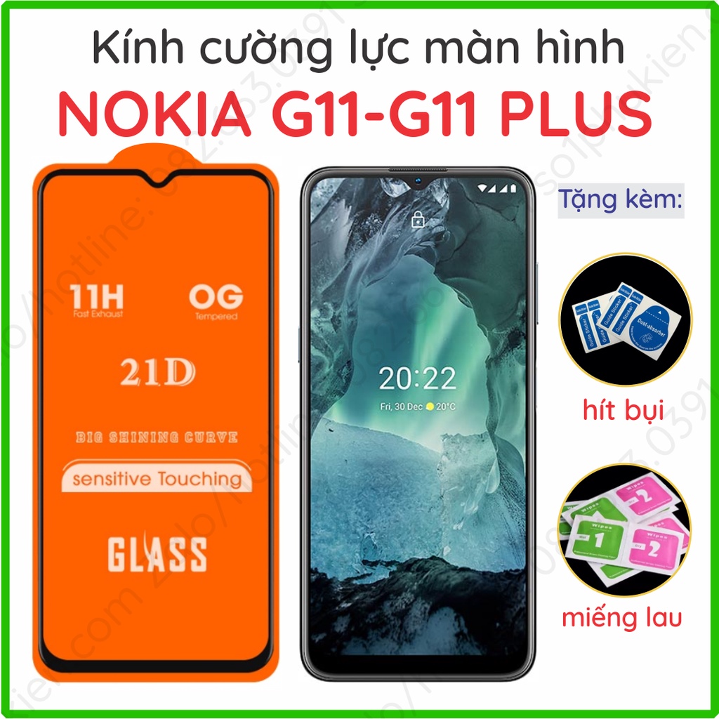 Kính cường lực Nokia G11 / G11+ (G11 plus) full màn hình, full keo
