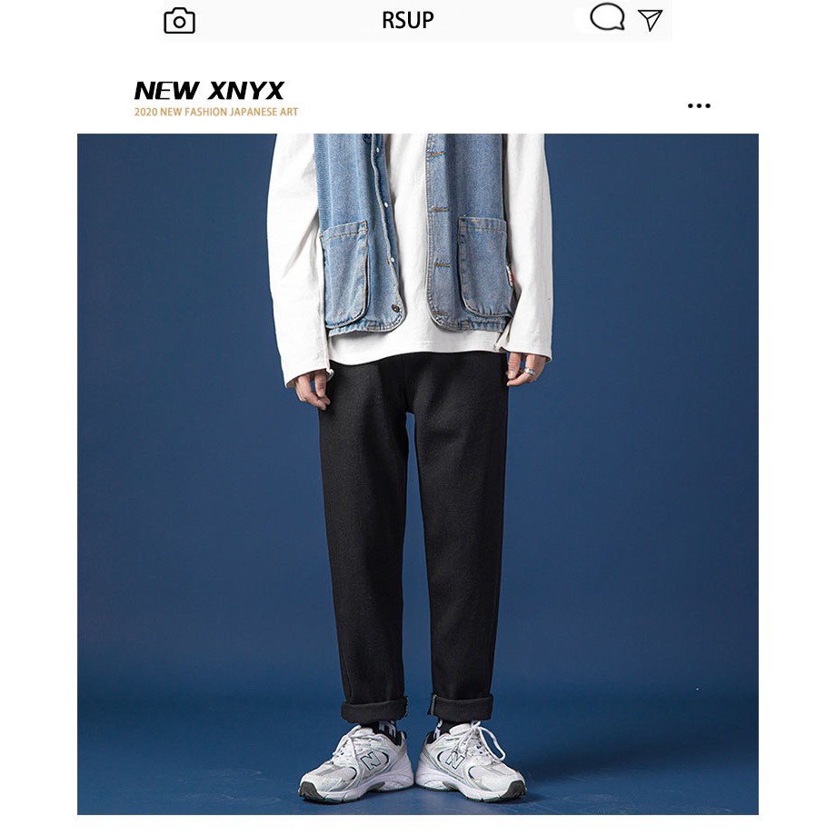 Quần jean Baggy ống xuông, rộng nam, nư TR01 hottrend hàn quốc 2021 TiTi-Fashion