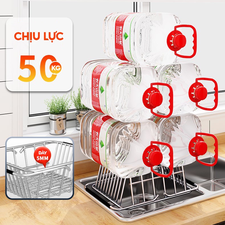 [LIFEMALL250156] Giá Inox VANDO 304 Để Đồ Trong Bồn Rửa Đa Năng Chứa Vật Dụng Nhà Bếp, Hoa Quả, Bát Đĩa Sạch Sẽ Khô Ráo