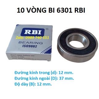 10 vòng bi 6301 RBI chất lượng cao
