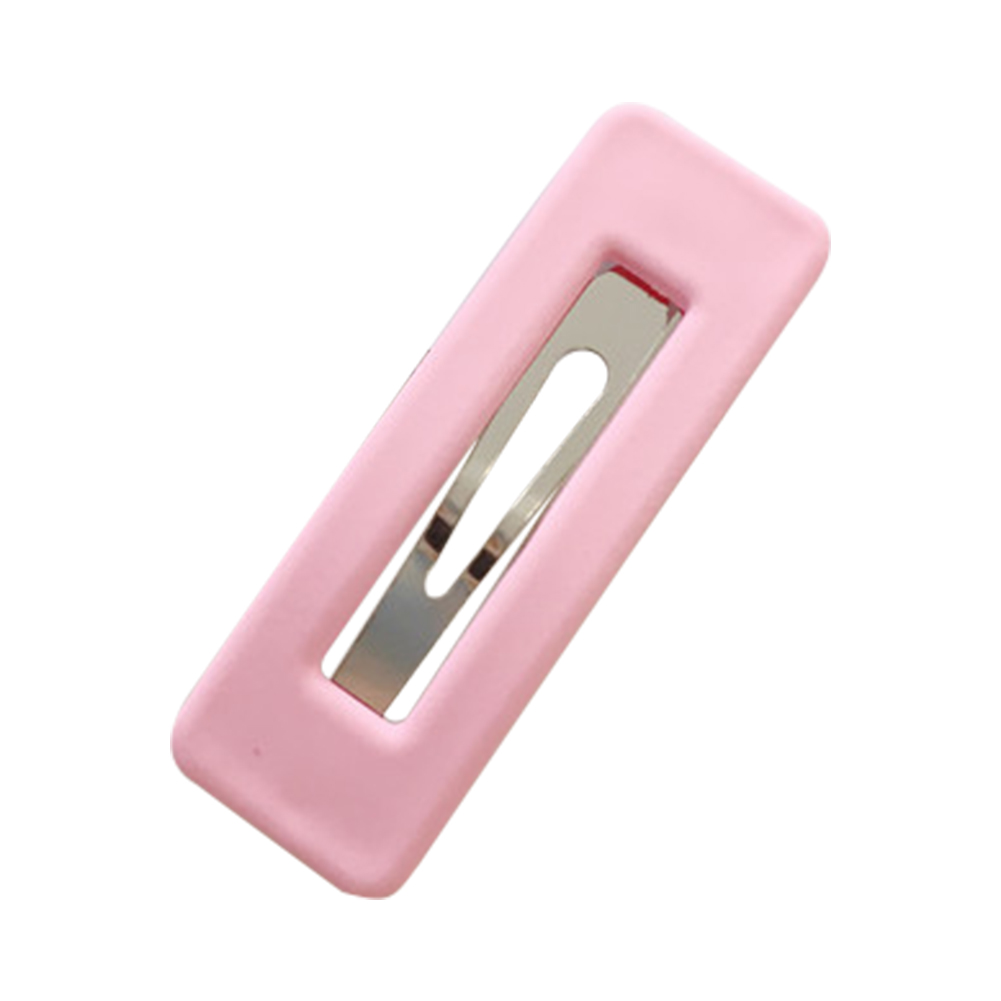 【cfh】1PC Scrub Gifts Acrylic Korean Ellipse Fringe Hair Accessories Candy Color BB Clips