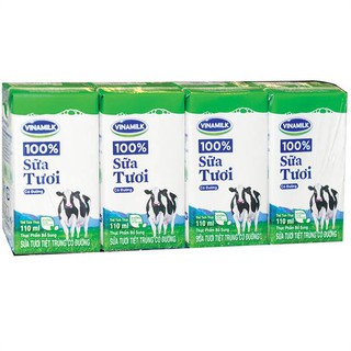 Sữa tiệt trùng Vinamilk có đường Lốc 4 hộp x 110ml