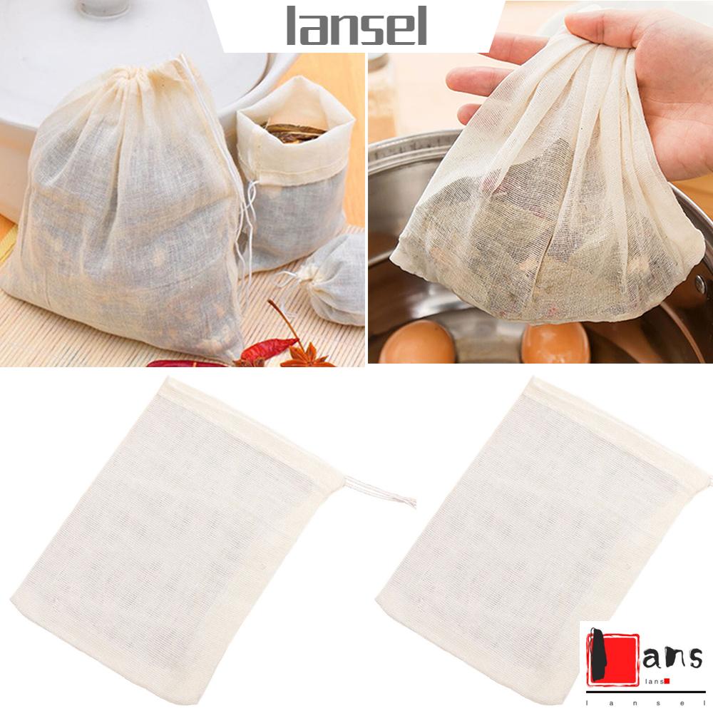 Set 1/3/5 Túi Lưới Lọc Bằng Vải Cotton Có Thể Tái Sử Dụng Tiện Lợi