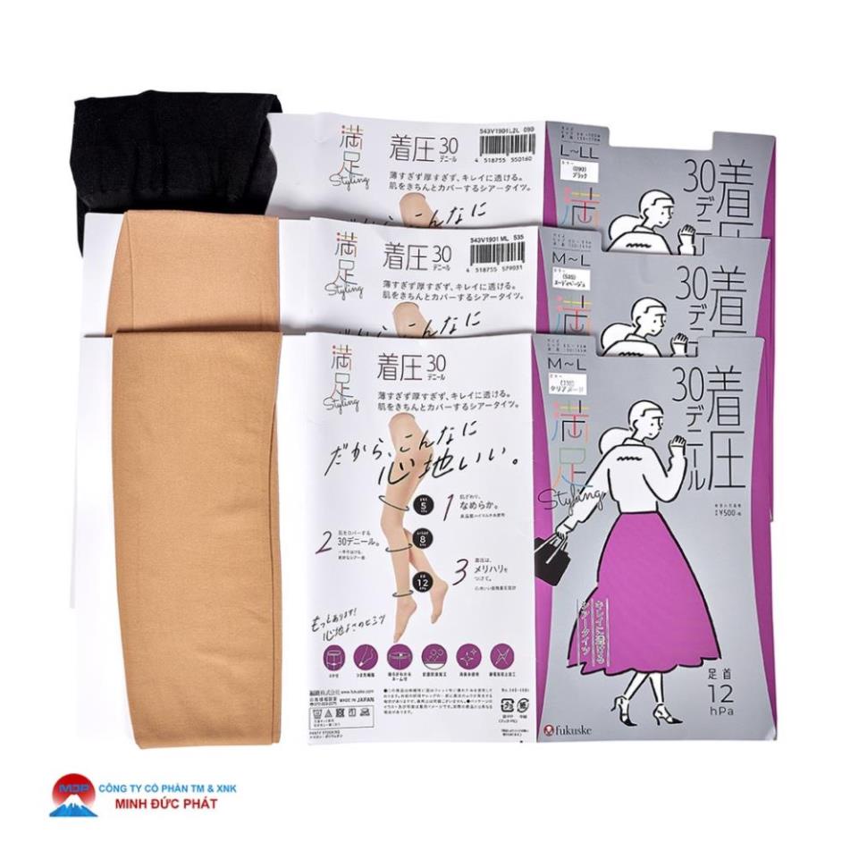 Quần tất giữ nhiệt 30D Nhật Bản Fukuske thon gọn chân - Minh Đức Phát