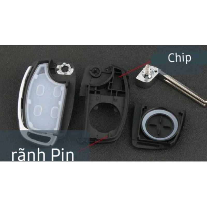 Vỏ Chìa khóa Remote Gập Huyndai 4 nút