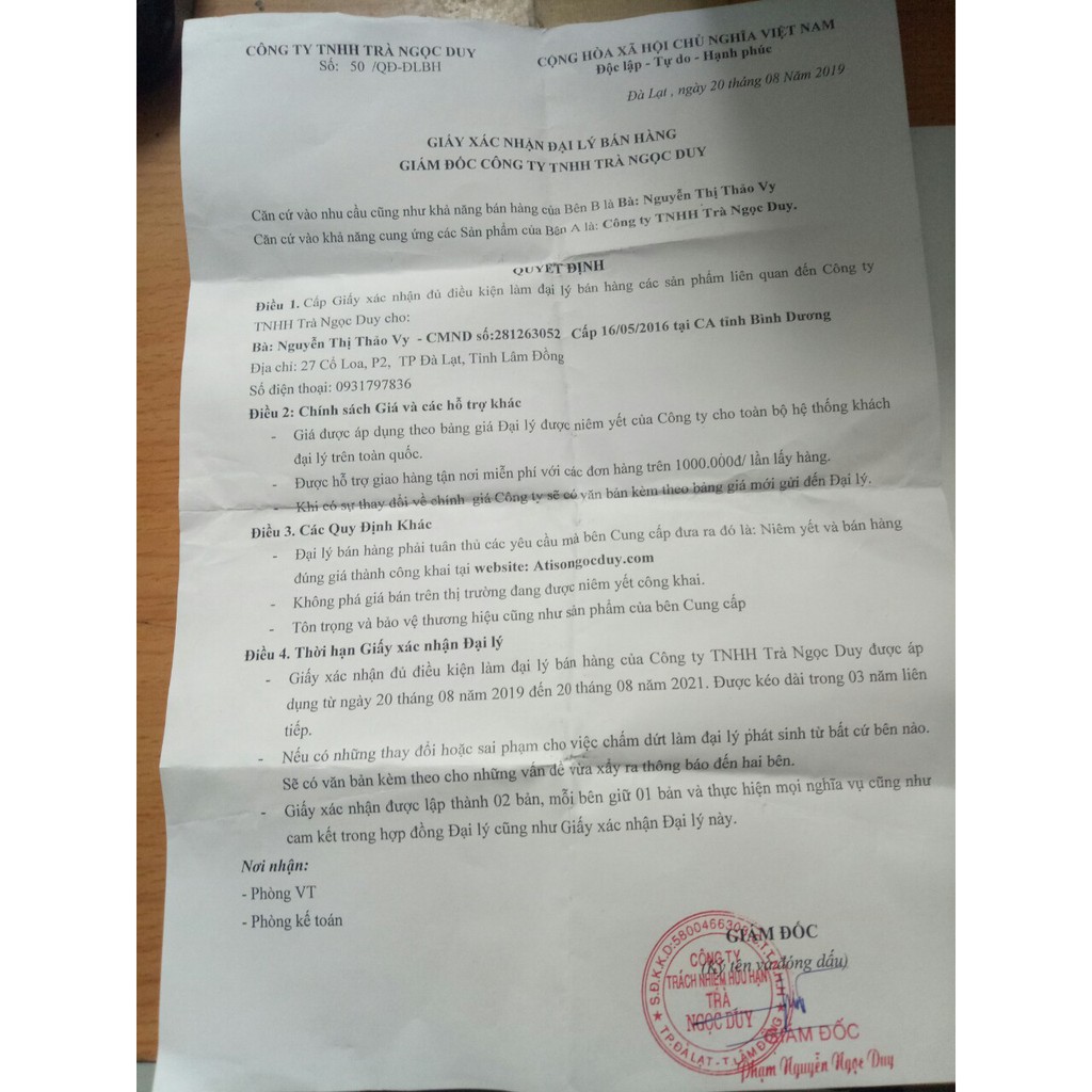 Trà atiso túi lọc đặc biệt Ngọc Duy - Gói xanh (50 túi lọc) | BigBuy360 - bigbuy360.vn