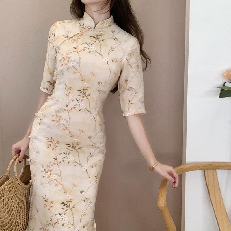 Đầm Nữ Dáng Ôm Phong Cách Retro Thanh Lịch Thời Trang Năm 2021