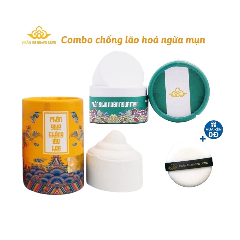 Combo dưỡng da, ngừa mụn và chống lão hoá Phấn Nụ Hoàng Cung