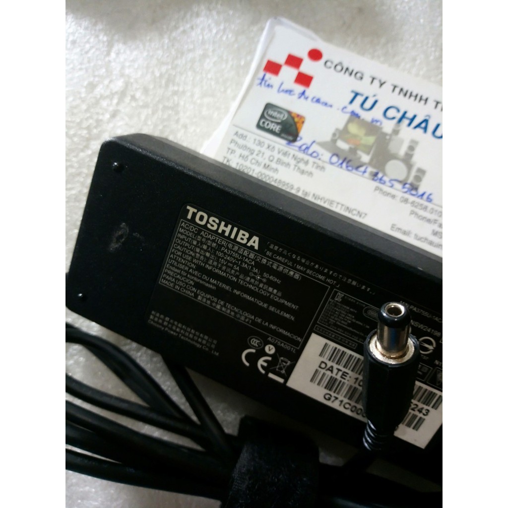 Adapter AC/DC; 15V - 5A , Đầu lớn (Sạc Laptop Toshiba nối đầu) (Xài cho lao kéo)