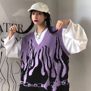 [HOT] sẵn đỏ Áo gile len Thrasher ( lửa)