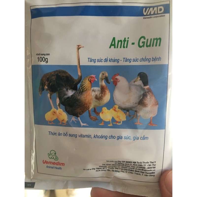 anti-gum, tăng sức đề kháng,tăng sức chống bệnh 100g/gói