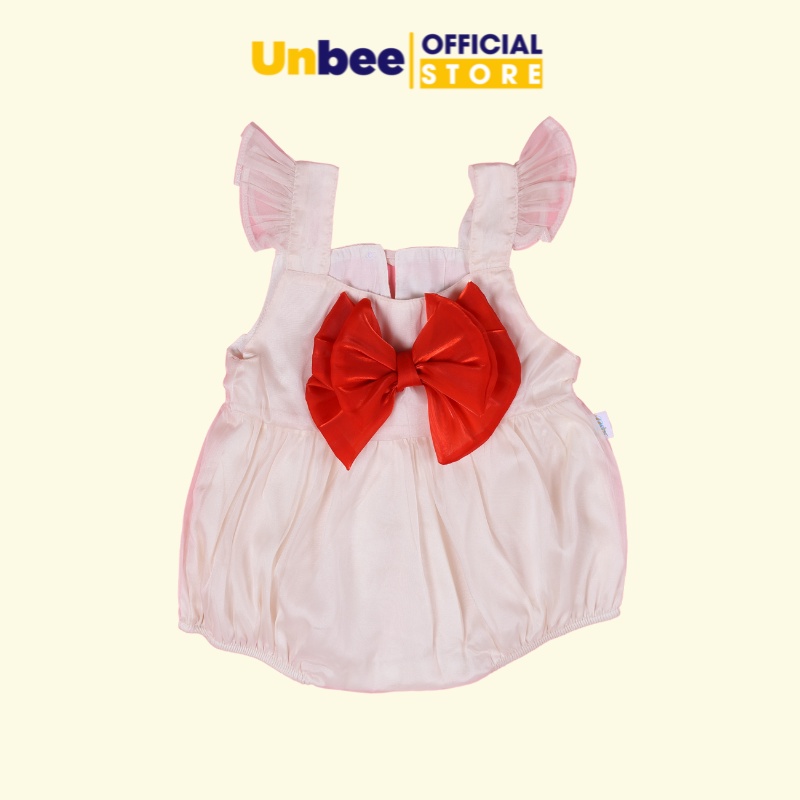 Bộ Body Cho Bé Gái Sơ Sinh Đến 2 Tuổi, Váy Body Sơ Sinh Kèm Nơ Đỏ, Chất Vải Cao Cấp - Zun baby- BS027