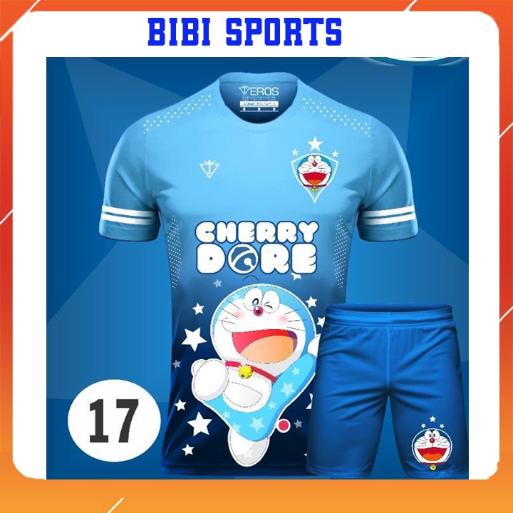 Áo đá banh in tên bộ quần áo đá bóng nam CLB Doremon BIBI SPORT đồ thể thao trẻ em thun lạnh mẫu mới nhất 2021-2022-23