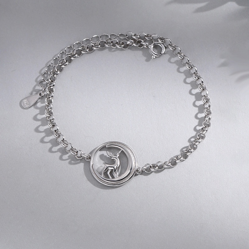 Vòng Tay Hình Sừng Hươu Rỗng Đơn Giản Cho Cặp Đôi