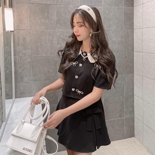 set cổ sen tag nơ đá