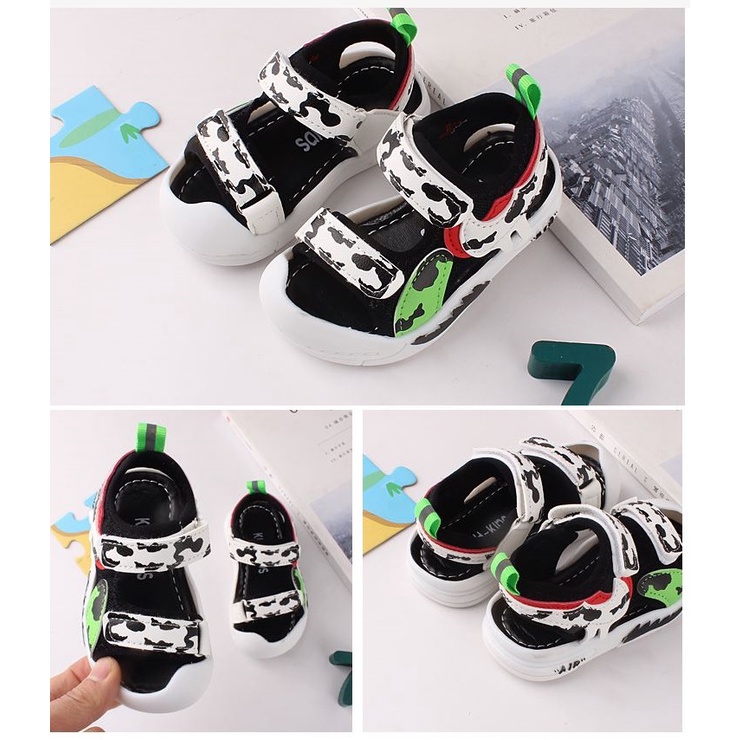 Sandal Dép Hè quai hậu kiểu chống đá ngón chân bé Trai 1-3 Tuổi