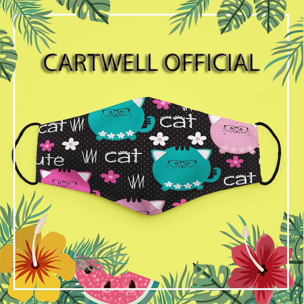 Khẩu trang thú cưng hoạt hình cho bé cute đáng yêu trẻ em Hình Đẹp CARTWELL phòng ô nhiễm bảo vệ toàn diện có thể giặt v