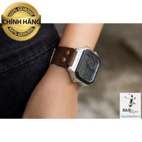 DÂY CASIO AE1200 DA SÁP NGỰA ĐIÊN CỰC CHẤT – RAM SIMPLE RIVET SÁP NGỰA – RAM LEATHER