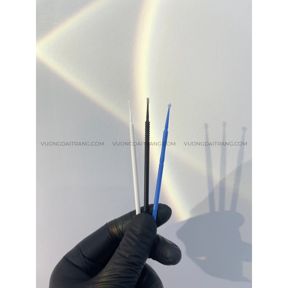 Tăm bông nhựa dạng hộp đa năng, phun xăm, tháo mi, ủ te ( 100c/ hộp )